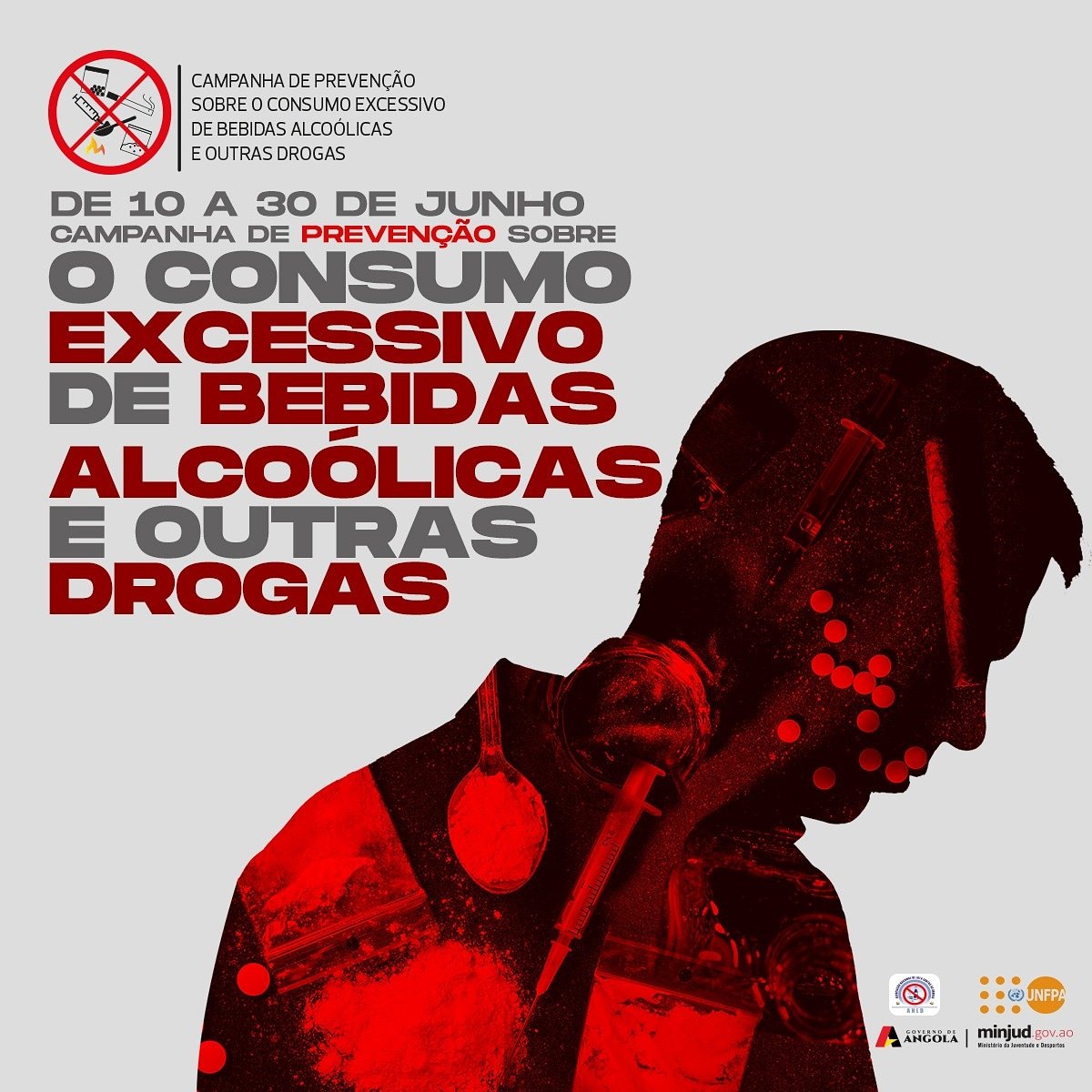 minjud_ao's tweet photo. Preocupado com os efeitos do álcool e das drogas na juventude, o Ministério da Juventude e Desportos promove a Campanha de  Prevenção ao Consumo Excessivo de Bebidas Alcoólicas e outras Drogas. https://t.co/mhVjCsyBds