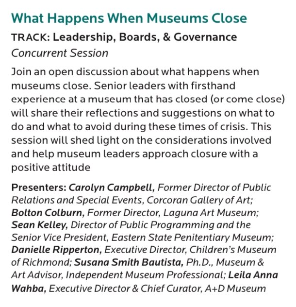 Join now: Difficult but critical discussion for museums of all sizes. #smallmuseums <a href="/SmallMuseumsNow/">Small Museums Now</a> #resilience