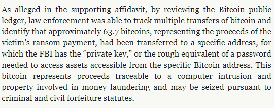 This part of the DOJ's announcement is interesting: