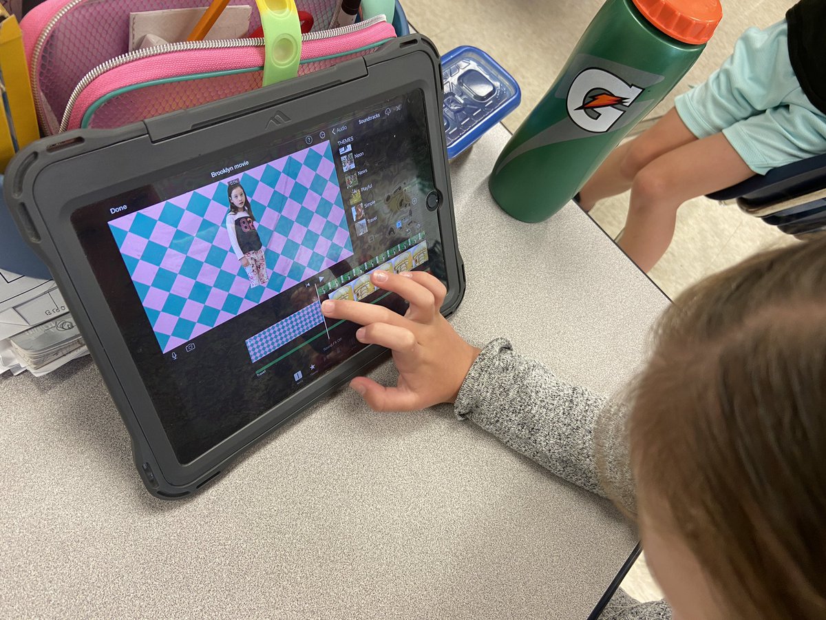 SchlieReed's tweet photo. @OrchardLaneSDNB 2nd graders will thrilled to pick out their music for the intro to their videos today &amp; create their title with choice of background @SDNBSchools #SDNBLearns https://t.co/rL7HQ7cRSN