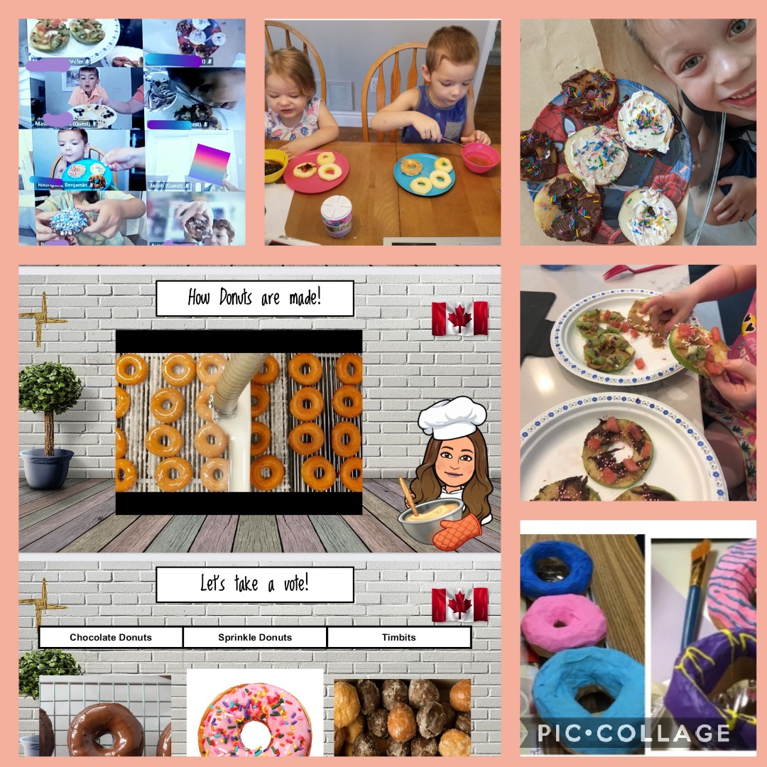 Cordeirocreates's tweet photo. Today we celebrated National Donut Day! Engagement through mindset, literacy, art & "cooking" ! Thanks to our parents for helping us out & letting our siblings join in the fun π #papermache #appledonuts #healthieroptions #howitsmade #classroomcommunity @StBrigidHCDSB https://t.co/S410SrL4Jr