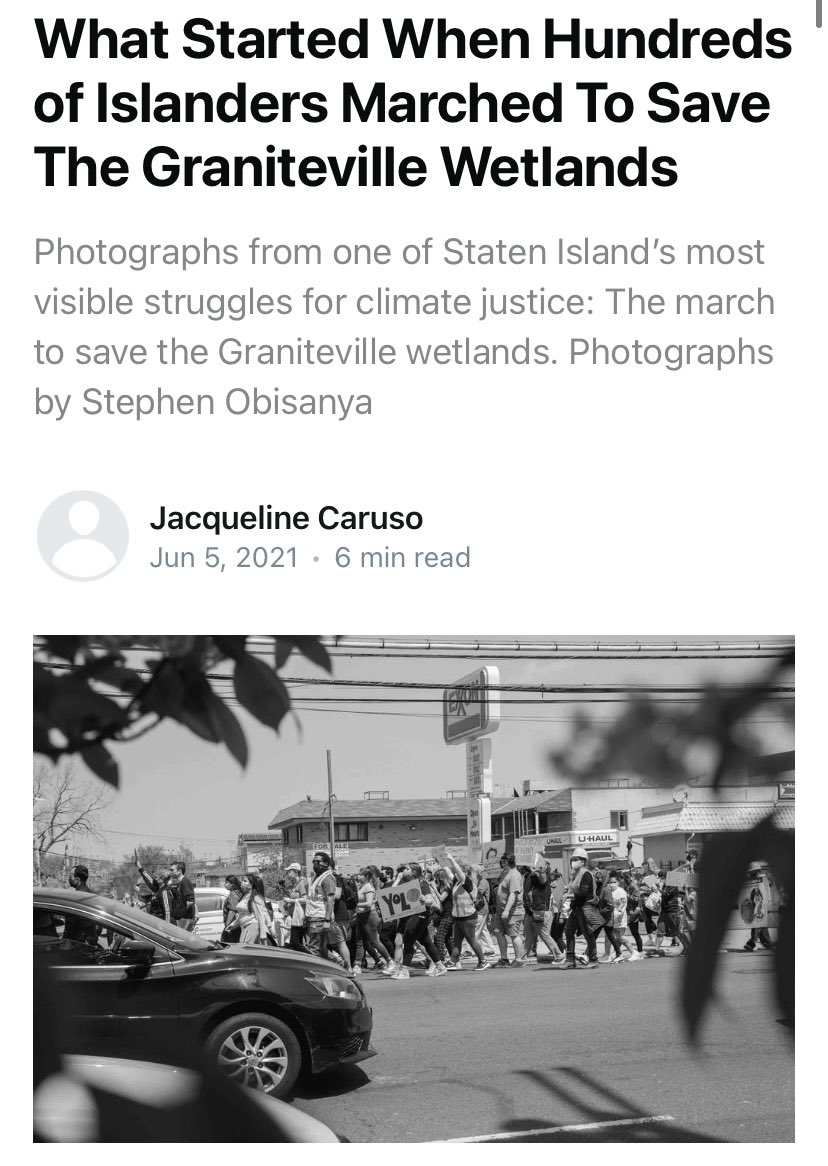 📰Check out this incredible new article, “What Started When Hundreds of Islanders Marched To Save The Graniteville Wetlands”, from <a href="/pleaforthefifth/">Plea for the Fifth | Staten Island News</a> written by Jacqueline Caruso! Find it through the link in our bio.
