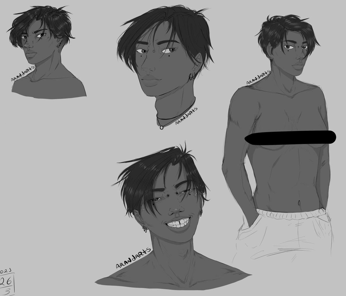 Arandarts's tweet photo. alguns desenhos rápidos do Rafa quando tinha mais ou menos uns 15 anos (antes da transição)
[feitos em março] https://t.co/mQkjCHez2z