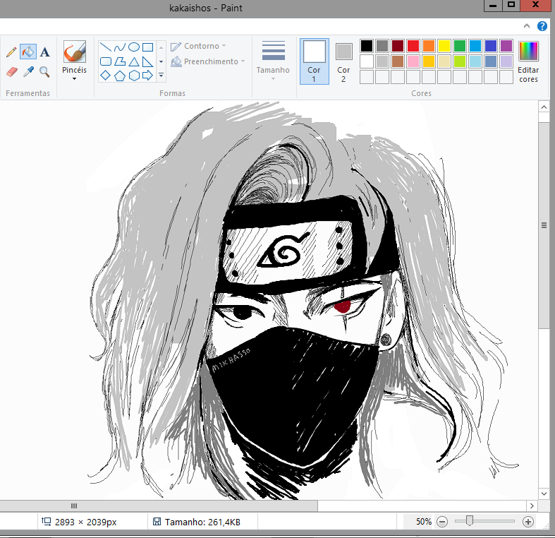 mikhasso's tweet photo. não mas assim: e se o kakashi tivesse cabelo comprido? https://t.co/5CzGmFMjup