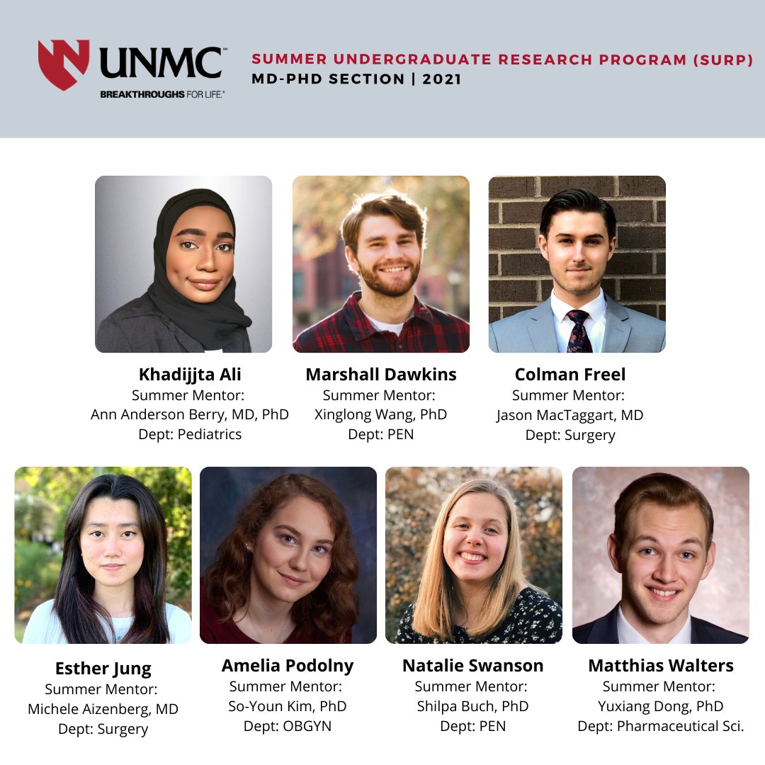 UNMC_mdphd's tweet photo. Today was orientation day for our 2021 MD-PhD SURP Scholars. π We are thrilled to host these individuals in Omaha for a research (and fun) filled summer! #futurephysicianscientist #futureMDPhD https://t.co/4kZJRGd1KN