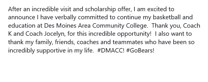 reanna_hutch's tweet image. Beyond excited to be a Bear!! #DMACC #Committed   Thank you @coachdmacc @JocelynKovarik @DmaccWBB 🏀

@TWBlack2022  
@vcteamwi 
@ECN_Athletics