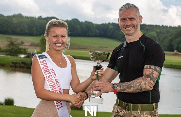 Erinrsmith2002's tweet photo. So happy to of won the sports round in the Miss England final🤍 https://t.co/mz1YsHHnxV