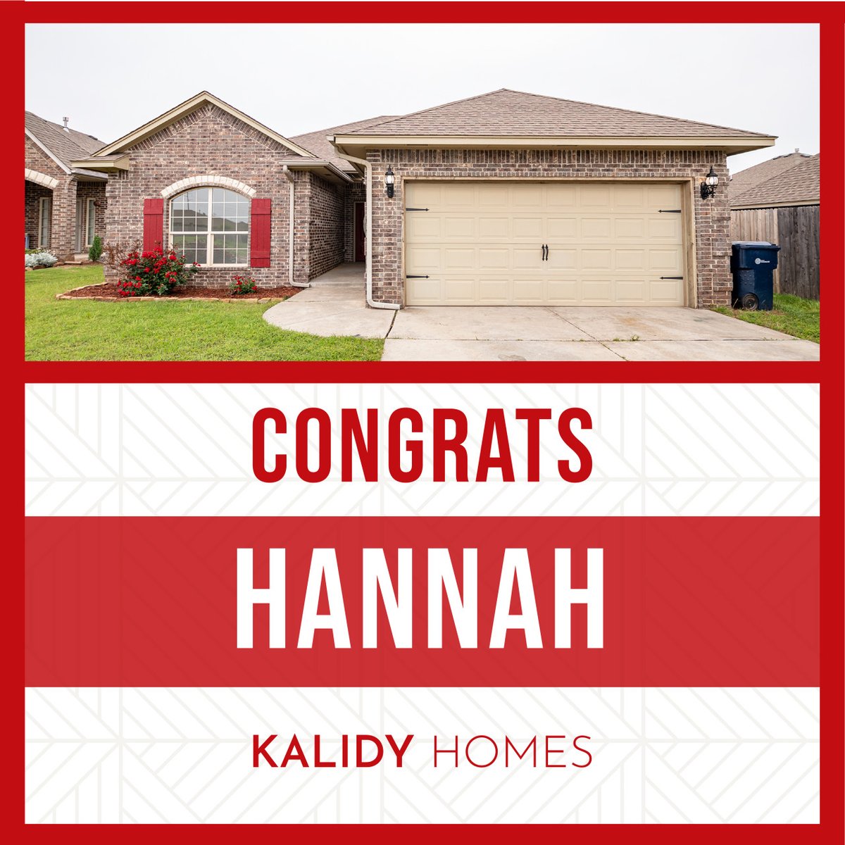 Kalidy Homes on Twitter "Congratulations to Hannah on your new home