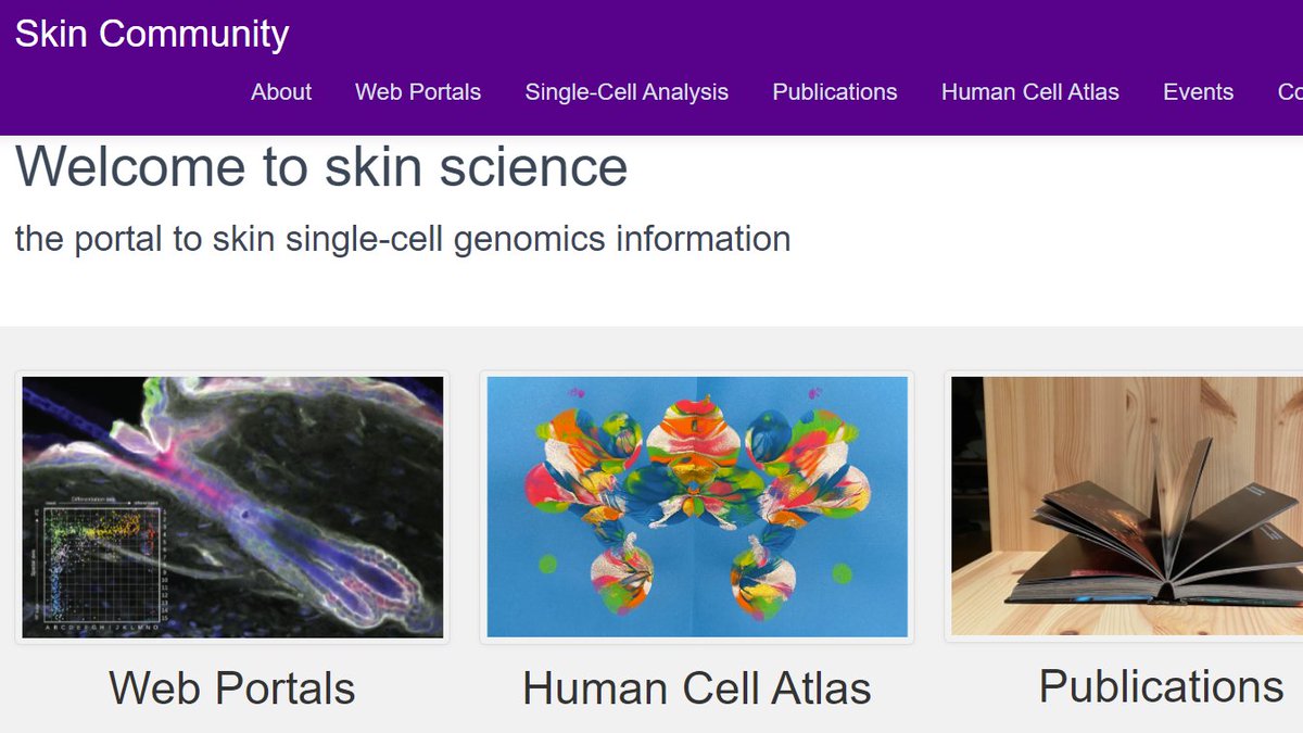 Driskell Lab (@driskelllab) on Twitter photo New web portal! by Dr. Maria Kasper at the <a href="/karolinskainst/">Karolinska Institutet</a> for bringing the skin community together through #scrnaseq. Called skincommunity.org.
#SingleCell #dermatology New web portal! by Dr. Maria Kasper at the <a href="/karolinskainst/">Karolinska Institutet</a> for bringing the skin community together through #scrnaseq. Called skincommunity.org.
#SingleCell #dermatology