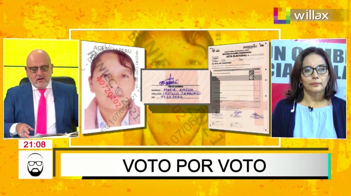 willaxtv's tweet photo. #BetoASaber | Patricia Juárez: Pedimos a los ciudadanos que nos hagan conocer las irregularidades con #FraudeEnMesa. 

En vivo: https://t.co/V1sHyoiRKJ
ClaroTV: C12
MovistarTV: C16
DirecTV: C1191
BestCable C8 https://t.co/CRPUONca26