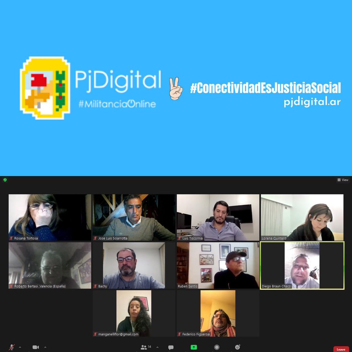 PJDigitalAR's tweet photo. Excelente reunion de nuestra mesa federal, delineando acciones con el claro objetivo ➡️ conectividad📲💻 como derecho humano #ConectividadEsJusticiaSocial
#PjDigitalCrece #chubut https://t.co/epukGiOPpl