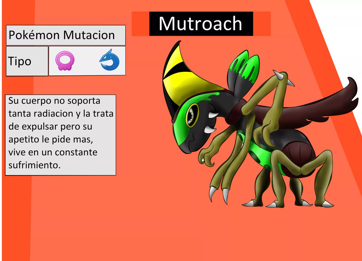XDonJulio1009's tweet photo. Aqui les dejo a mi fakemon, se basa en una cucaracha y una bomba nuclear y su evolucion que se trata de una mutación:)
#fakemon #ebmon #pokemon #pokemonritual #art https://t.co/DYt561kZx6