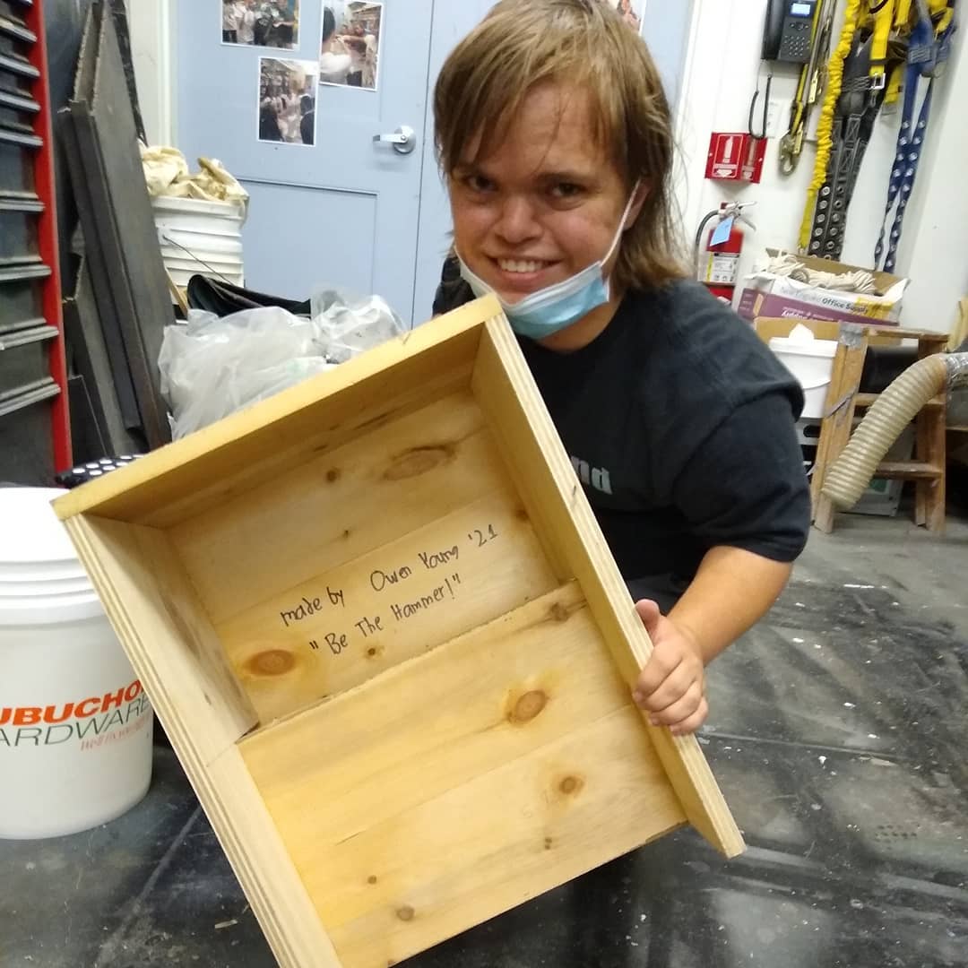 dwarfparatri's tweet photo. Well, Owen, with some help from Phil (his teacher) took it upon himself to make me a new one and then Owen signed it. The thing is, 13 years ago Owen helped me put together his dresser and we signed the bottom of one the drawers. #PingreeTogether #FatherandSon #BetheHammer https://t.co/JVewQdUiug