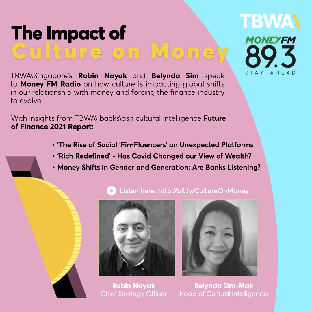 What is the #FutureofFinance? And what is the impact of #culture on #money?

Our Chief Strategy Officer Robin Nayak and Head of Cultural Intelligence Belynda Sim, bring us insights from our #FutureofFinance2021 report.

Listen to the podcast here: bit.ly/CultureOnMoney
