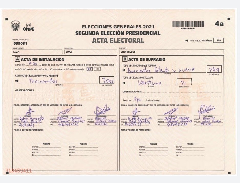Estas actas figuran como ilegibles y hay una anotación por favor revisar #FraudeEnMesa