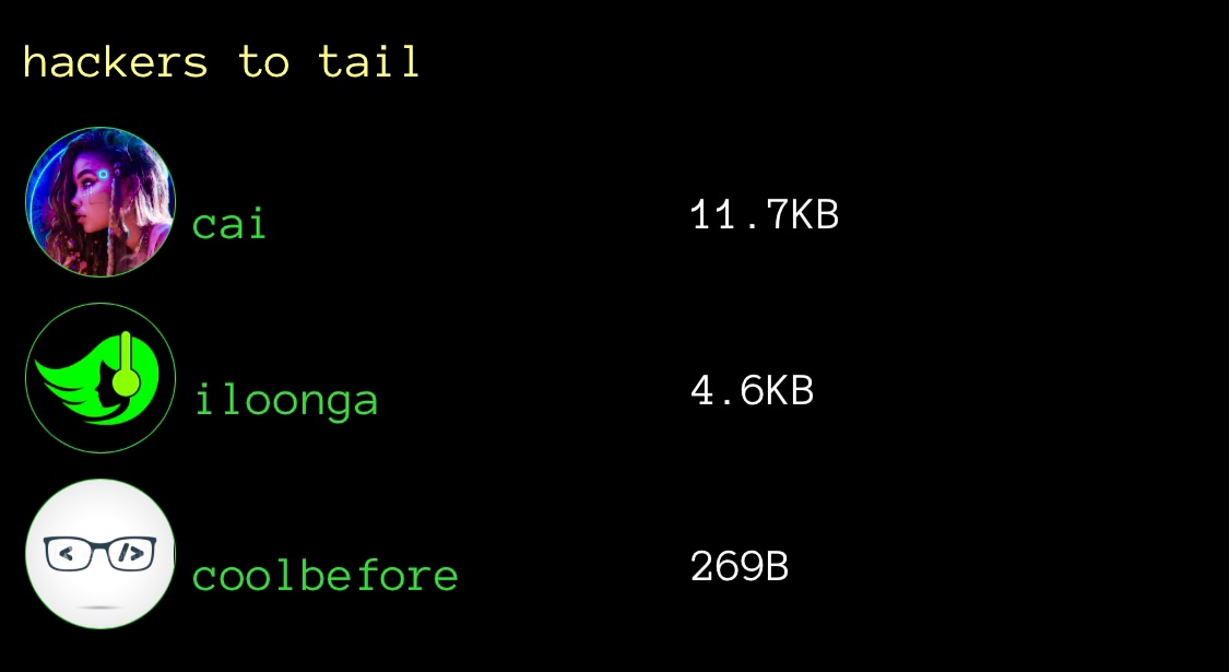 Tail hackers and share your own news