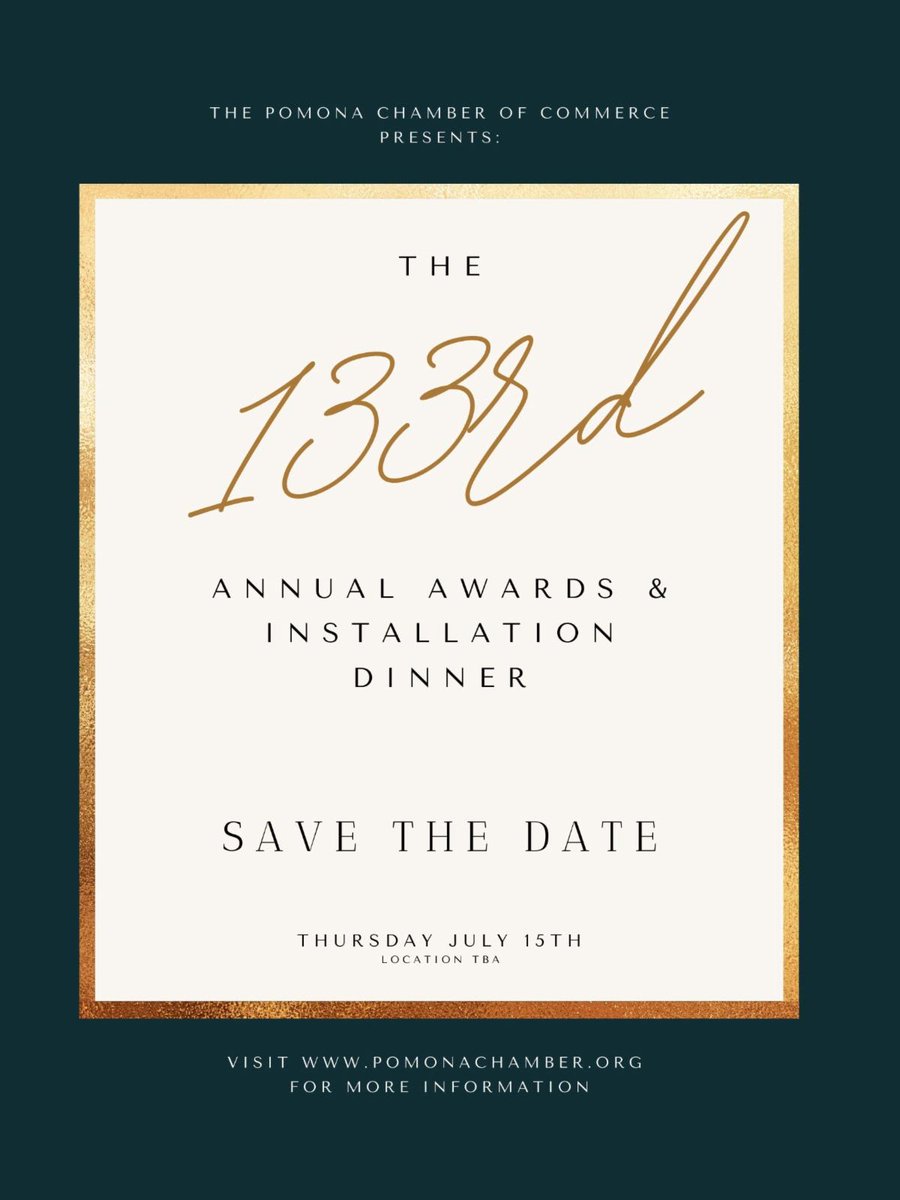 SAVE THE DATE... Annual Awards &amp; Installation of Officers Event! conta.cc/3x8QEWP