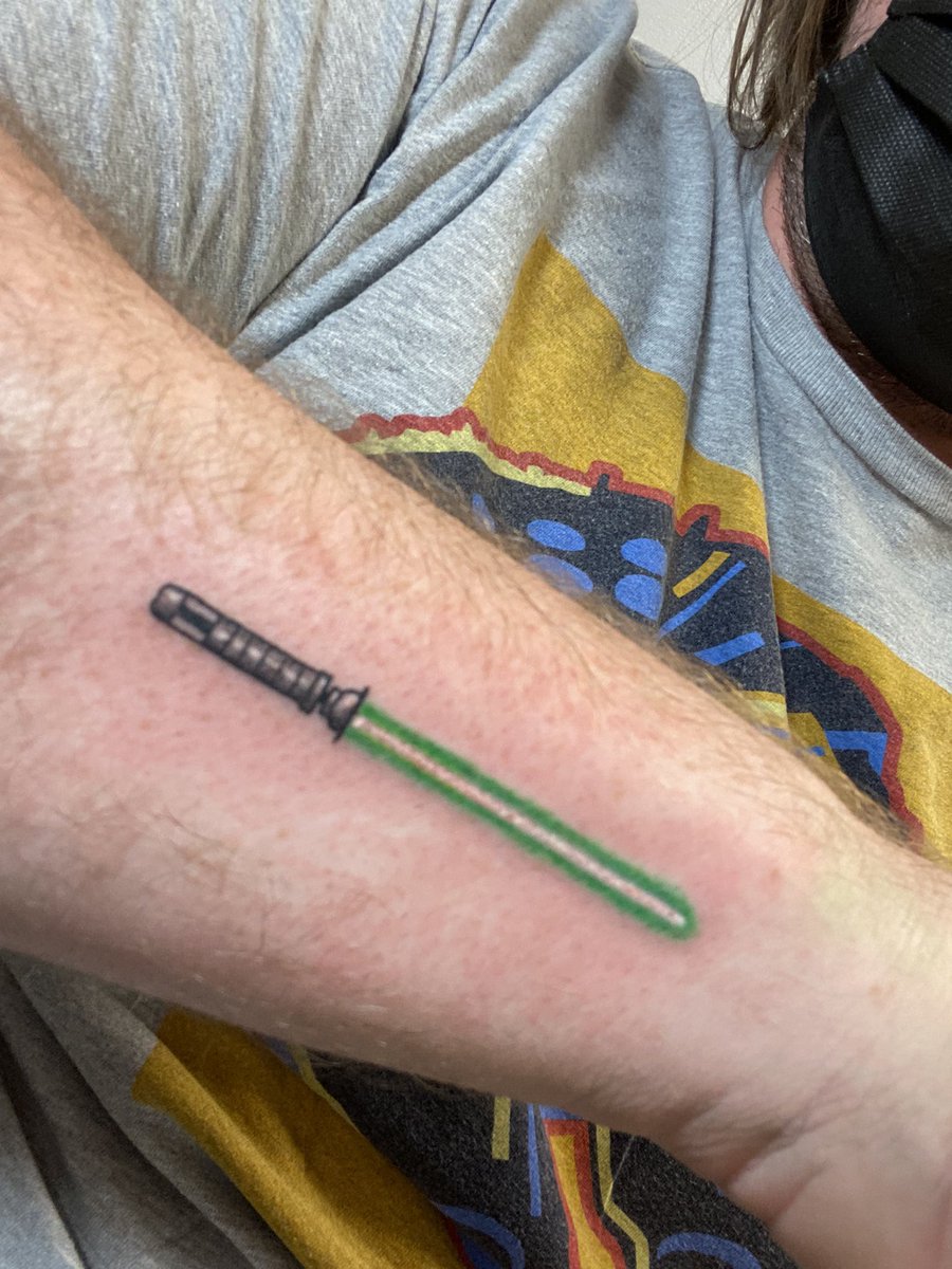 Im_JakeTyler's tweet photo. My first tattoo! The force is strong with this one! @starwars https://t.co/bGTZC7XFEO