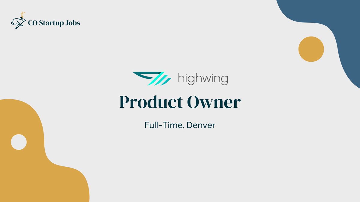 COStartupJobs's tweet photo. "Commercial insurance has trouble using its data, limiting its ability to compete effectively and grow profitably. @HighwingIO helps insurance move faster and go further..." Learn more &amp; apply: https://t.co/6Bg8WwHbr8 https://t.co/Tcz3MQ6hXV