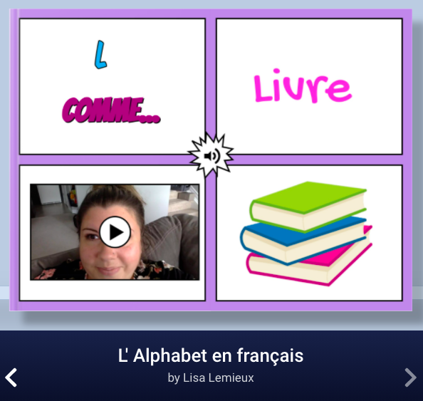 Teach_Inspire23's tweet photo. Ever seen kids excitement when their books are displayed? We did a French #alphabet book with my kindergarten students using #book creator. #Priceless! I love this tool for its simplicity and potential in generating ideas with students. #creativity #Multimodal #BECEUNB https://t.co/q6KJ14fAFk