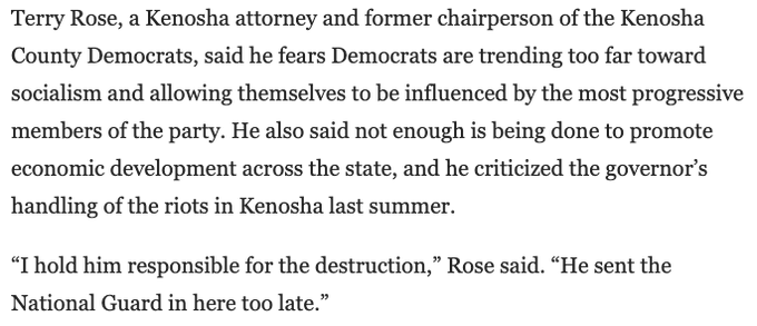 WisGOP's tweet photo. When violent riots devastated Kenosha, @GovEvers refused to immediately accept federal aid. It took him 4 days survey the damage.

Even Kenosha Democrats "hold him responsible for the destruction." Wisconsinites deserve better than a governor who plays politics with their safety. https://t.co/aayKvMdNM3