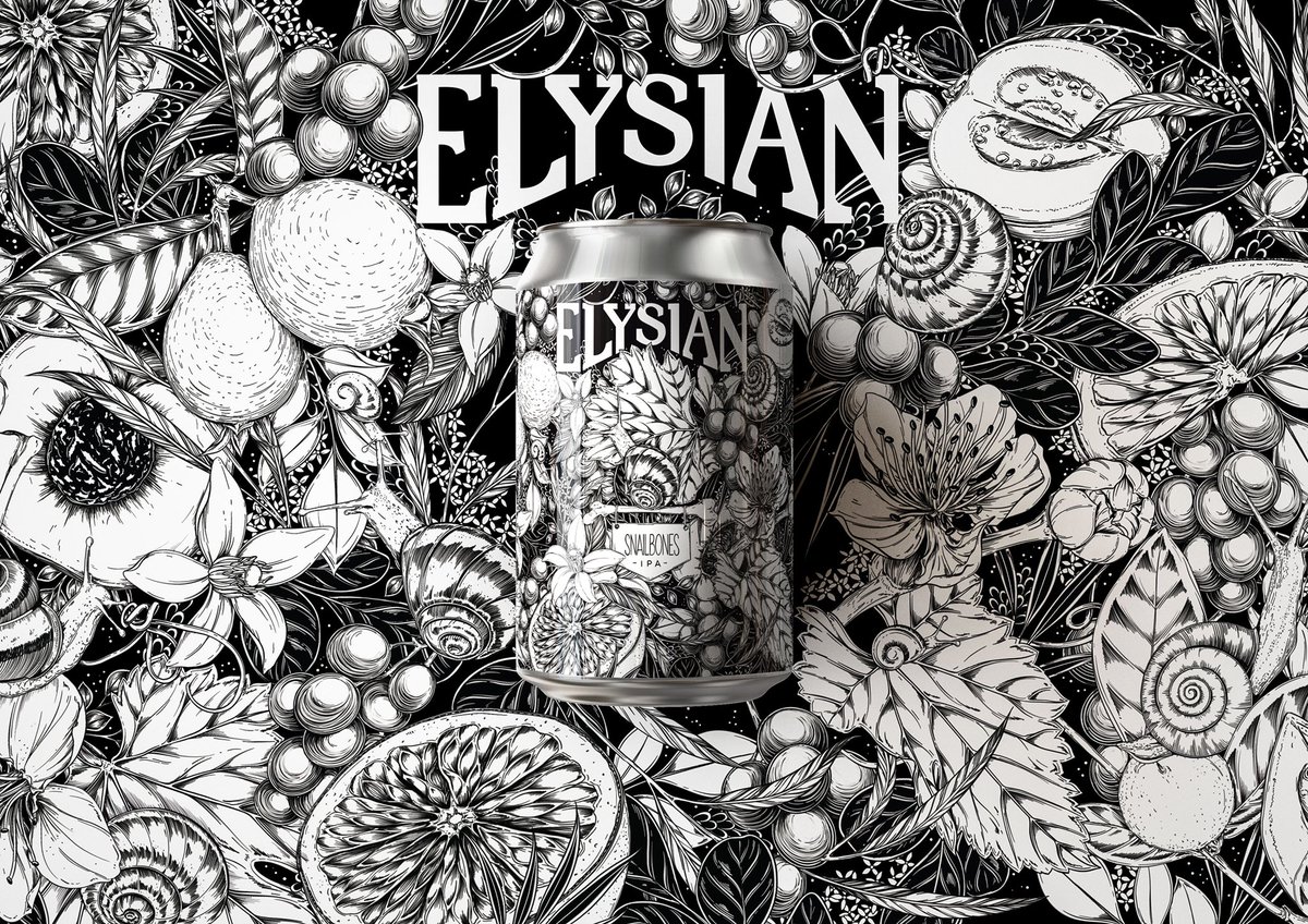 littlepatterns's tweet image. New label illustration work for @ElysianBrewing #elysianxxv