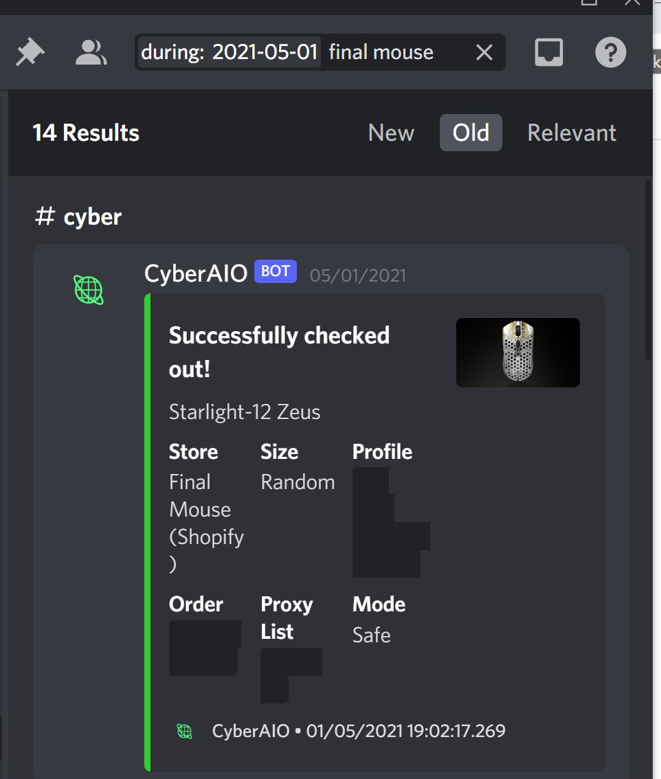 DiscreteGalaxy's tweet photo. Better late than never, going to start tweeting again.

Bots: @Cybersole @KylinBot 

Proxies: @Sauce_Proxies 

G: @secretsauce @GFNF__ https://t.co/GCnj7cLalF
