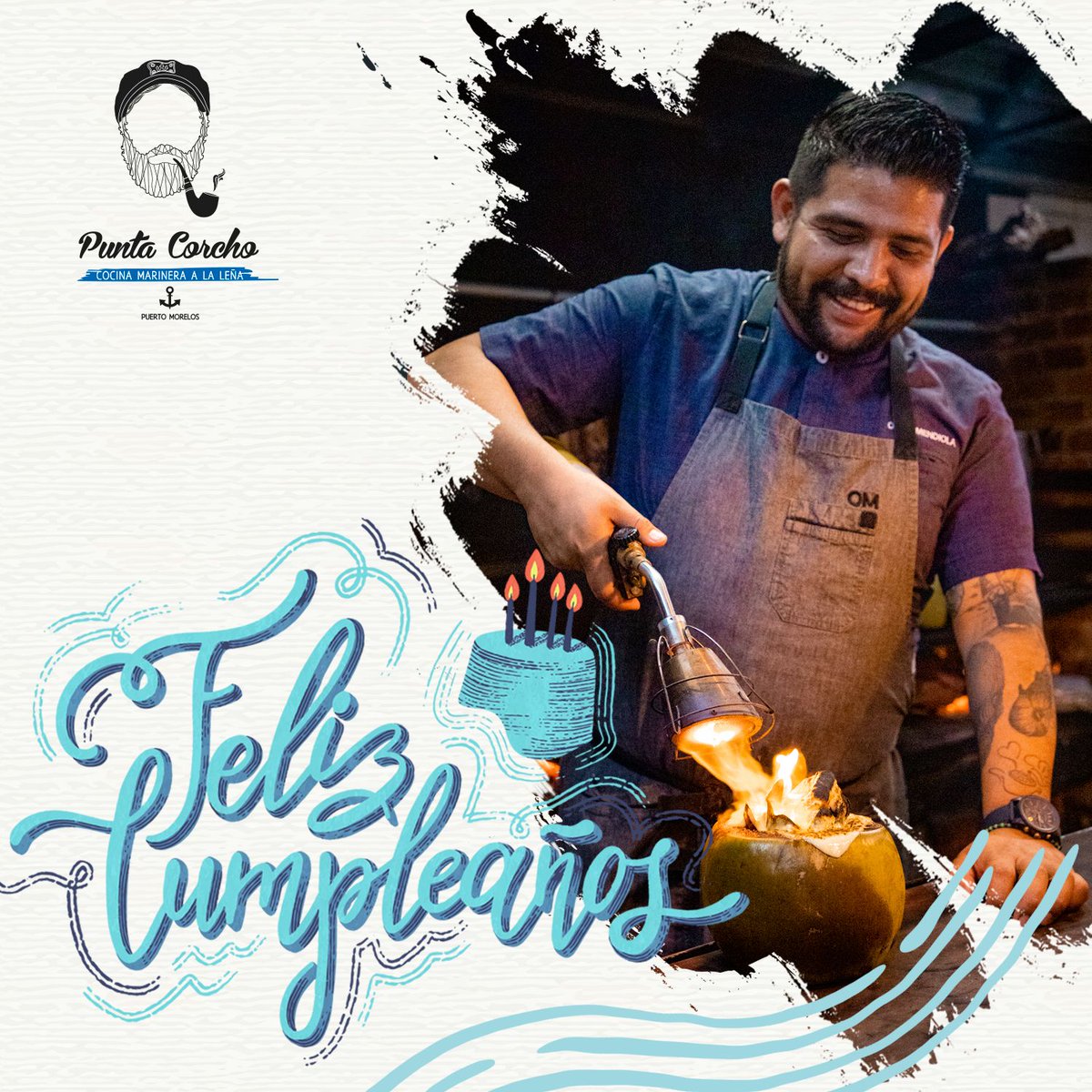 PuntaCorcho's tweet image. ¡Feliciten a nuestro Chef @omarmendiola01 !⚓️
¡Gracias por llevar felicidad a la mesa de los demás! Esperamos que cumplas muchos años más compartiendo tu sazón. ¡Feliz cumpleaños maestro de la cocina!🥳
#PuntaCorcho #PuertoMorelos #happybirthday #hbd #felizcumple