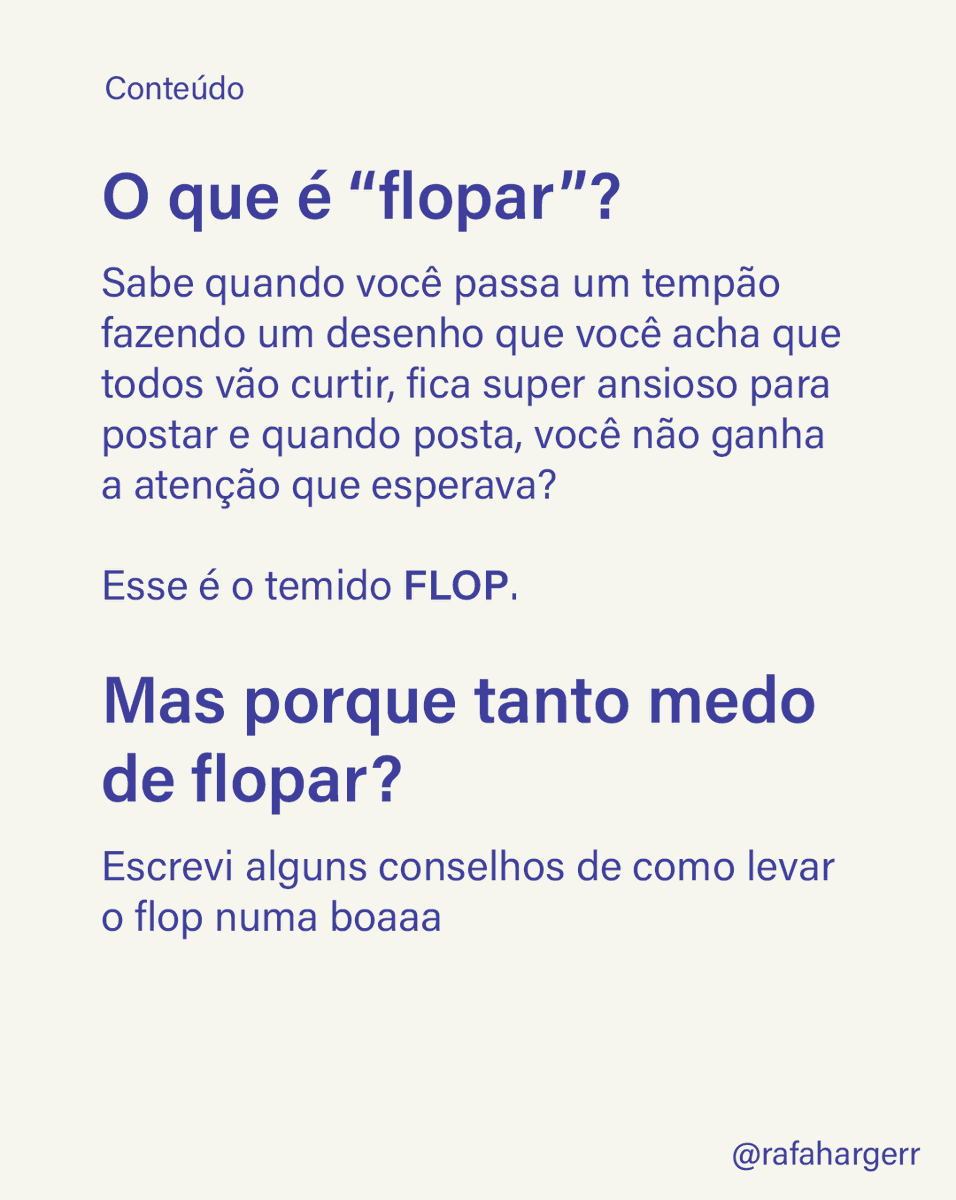 NÃO TENHA MEDO DE FLOPAR 