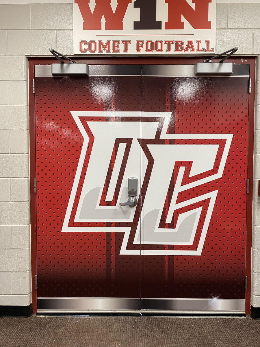 J_dot_Smith's tweet photo. It’s the little things that get you excited...like new locker room door graphics #W1N https://t.co/7cRhcvu7Ma