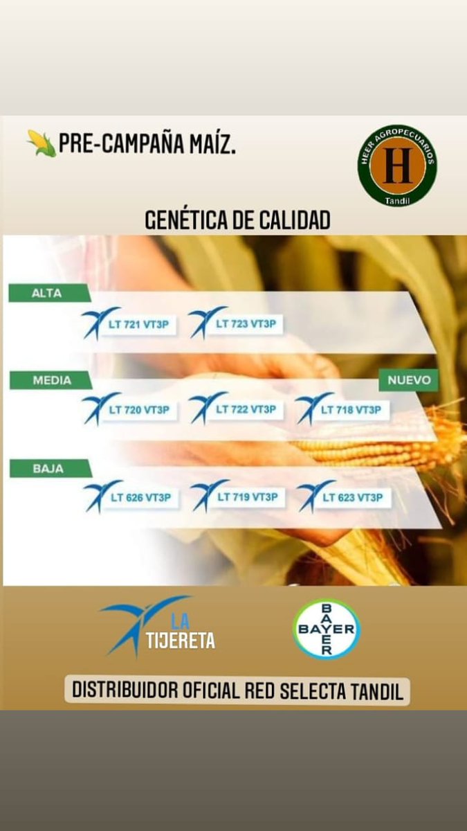 HAgropecuarios's tweet photo. 🌽Haga su consulta
@LaTijeretaMaiz 
@Bayer4CropsAR 
@HAgropecuarios 
#latijeretamaiz
#bayeragro
#redselecta https://t.co/lL5DMSYjcB