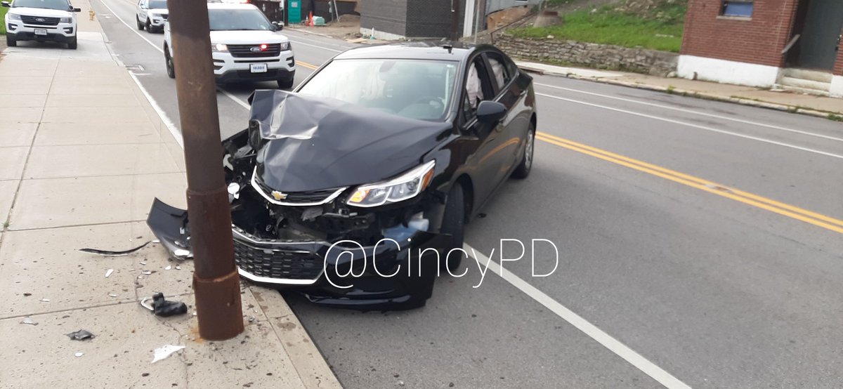 #Crash single car into a pole at 2600 Riverside Drive. Caused by a cicada that flew in through an open window striking the driver in the face. #nothinggoodhappenswithcicadas #cicadas2021