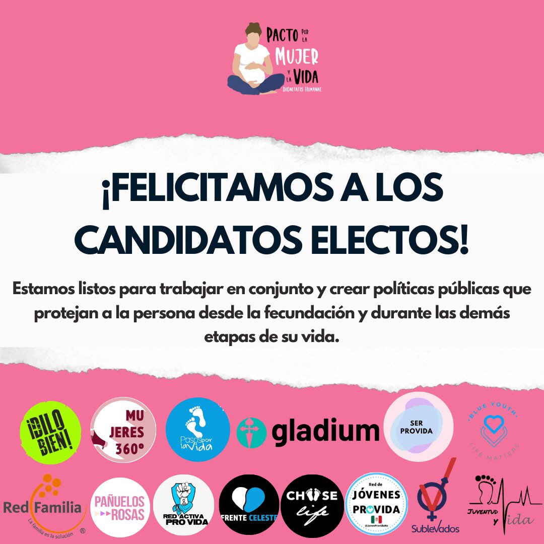 Felicitamos a los candidatos electos que se sumaron y firmaron nuestro pacto, tenemos listos varios proyectos en temas de adopción, prevención y apoyo a la mujer embarazada para poner en marcha 👊🏻