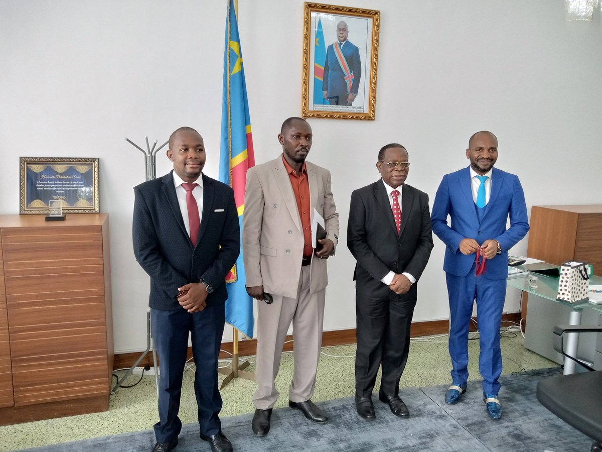 johnBillionair's tweet photo. In the DRC's Senate president office today as we spoke about the small business owners struggle and problems. We also presented him with the city development strategic plan for next 5 years. @NextGenLoC @TomSteyer @PLukwebo @NextGenAmerica @FatshiNews @LukondeSama 
#CONESBA #CUD https://t.co/HS0A2FloUa