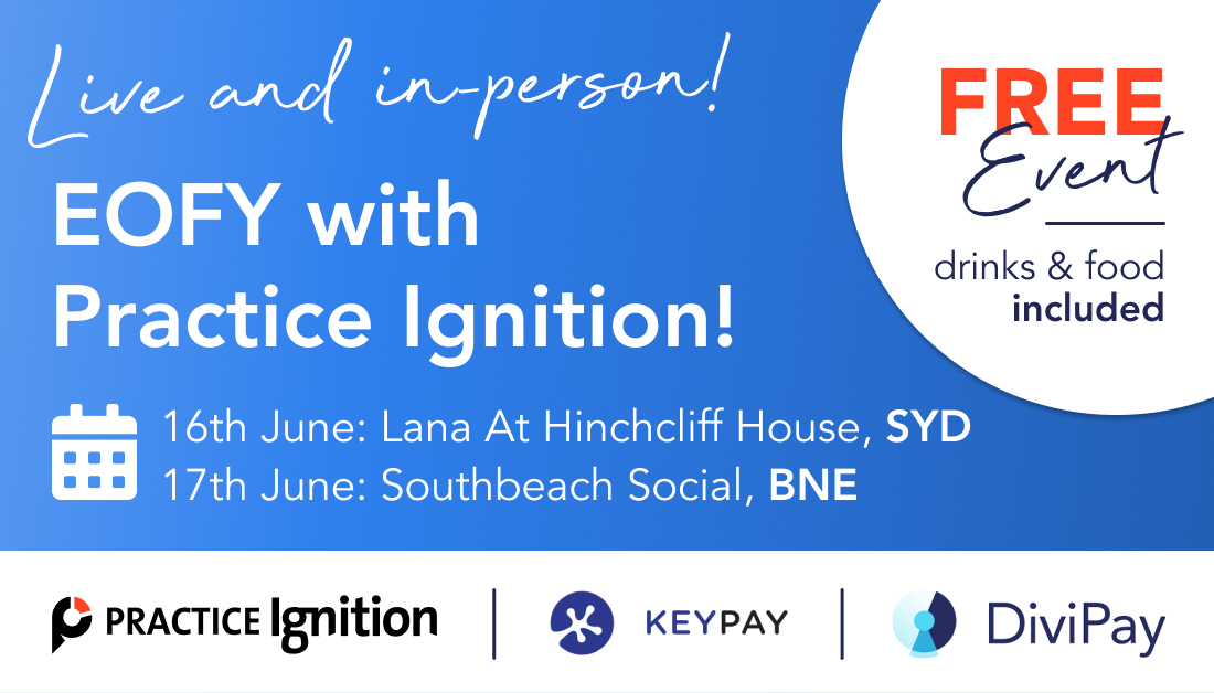 ignitionapp's tweet photo. 🇦🇺 Free EoFY events with @Divipay &amp; @KeyPayApp!

Join us for a masterclass, special panel discussion, networking and a drink as we celebrate the chance to be in-person &amp; together again. 🍻🥂

📆 Syd: 16 June 👇
https://t.co/XIRdveB4Hl

📆 Bris: 17 June 👇
https://t.co/nacqCPfvOu https://t.co/Acef2EjsZn