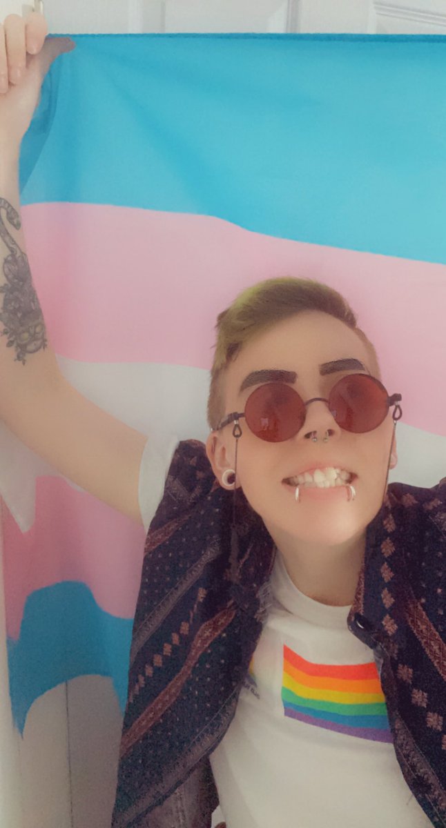 Look_Im_CJ's tweet photo. HAPPY PRIDE EVERYONE!! Also a friendly reminder that you don’t have to agree with my identity, just don’t be a dick about it 😂 #PrideMonth #pride #trans #transgender https://t.co/vsdg8m0jO9