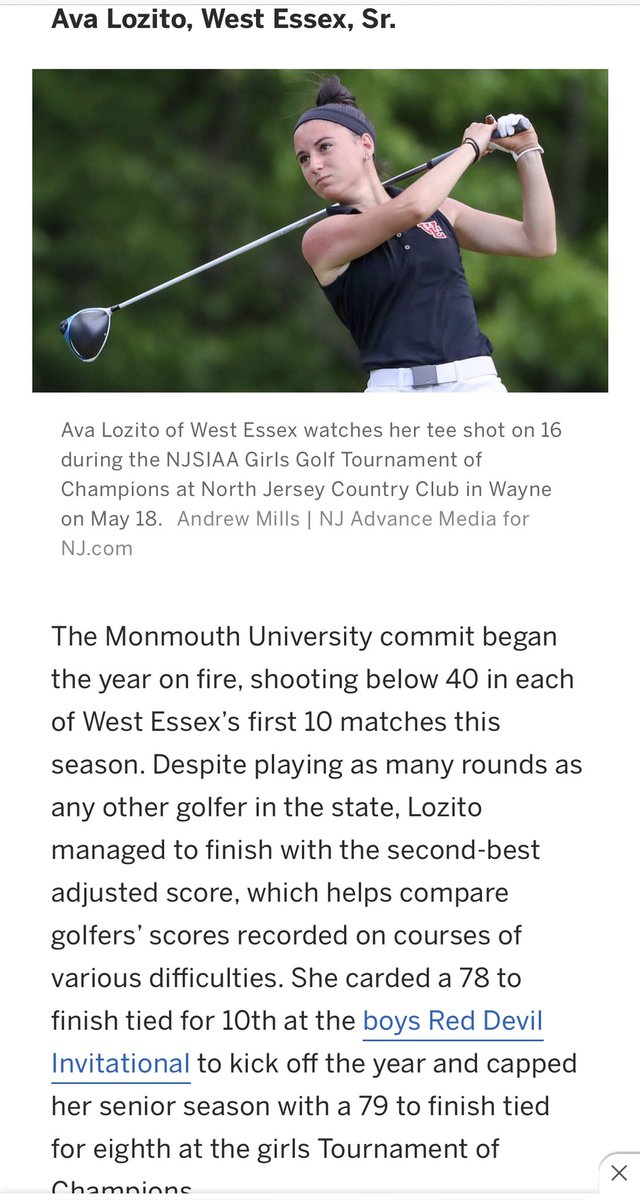 WEKnightsGolf's tweet photo. This happened today! Congratulations to @WEKnightsGolf for all of the honors. @GarrettKessler3 1st Team All-State. @AvaLozito 1st Team All-State. #7 in the final https://t.co/VeKqWLRlZX Top 10! I’m so very proud of all those involved with our program. #njgolf https://t.co/hrd90idPit