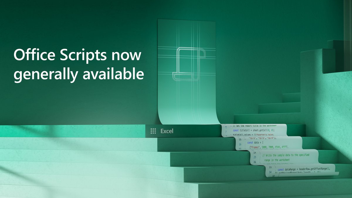 msexcel's tweet photo. Need to save some time? 
Now, you can with #OfficeScripts in #Excel on the web! Learn how to automate your workflows: https://t.co/Qjjskn7fEf https://t.co/G2iMHnuHkZ