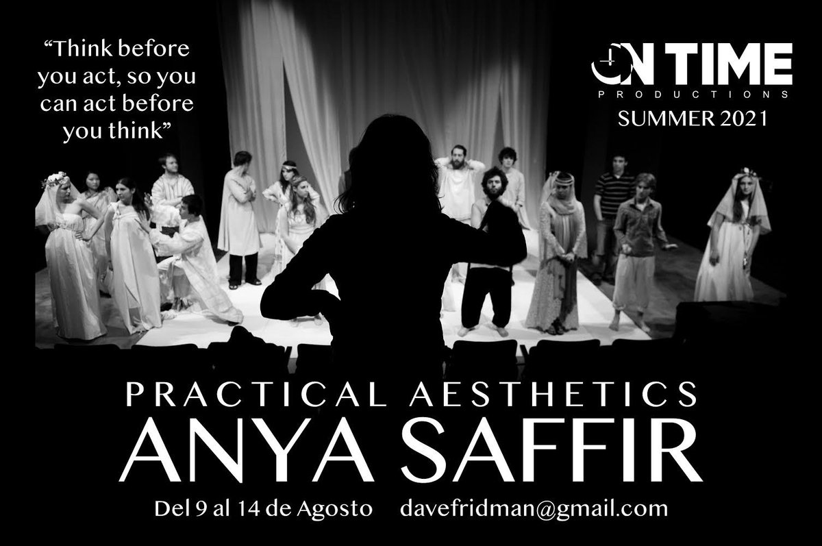 davefridman's tweet photo. ¡¡¡ARRANCAMOS!!! 🎭
Inscripciones abiertas, info conmigo.
#practicalaesthetics #AnyaSaffir #getyourcap https://t.co/6cmyrzyVw5