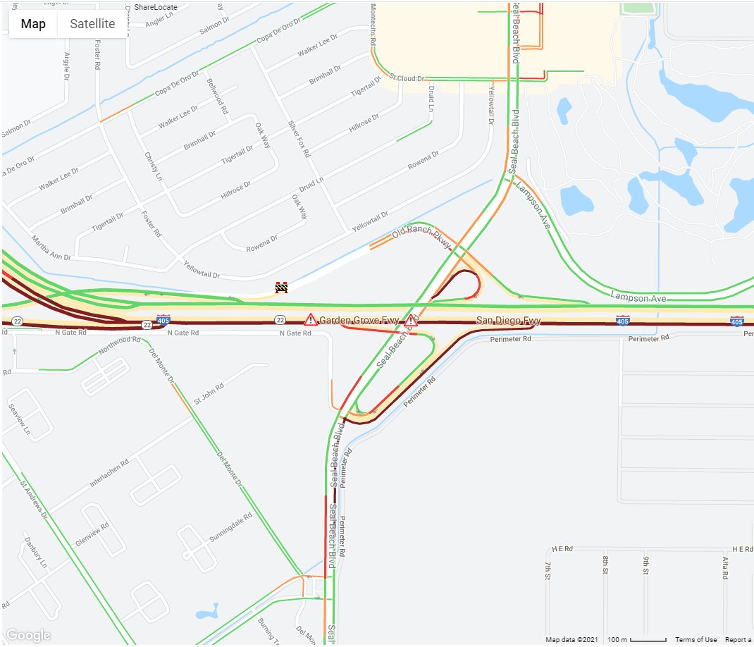CaltransOC's tweet photo. SB 405 JSO Seal Beach Blvd, multiple vehicle traffic collision blocking the # 3,4,5 &amp; 6 (right lanes) for 1 hour. #Caltrans #BeSafe #StayAlert #StafetyFirst https://t.co/mE979Kuaz5