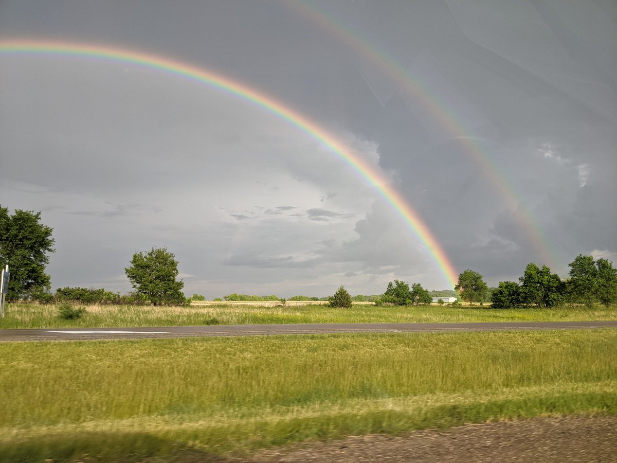 dahlbyk's tweet photo. Beautiful double rainbow over Eastern Iowa. Happy #pride, y'all. https://t.co/rAOL90C3bE
