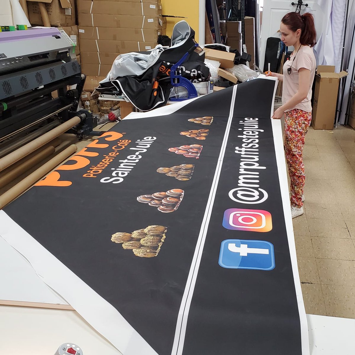 dolphiespromo's tweet photo. Another busy Monday - Running the Production for Outdoor Pop Up 10x10ft TENTS + Custom Dye-Sublimation Printed Canopies https://t.co/89OgeC2Md8 #dyesublimationprinting #dyesublimation #dye #dyesub #local #toronto #canopy #marketing #tent #customtents #customtent #printedcanopy https://t.co/DI0k0c37FG