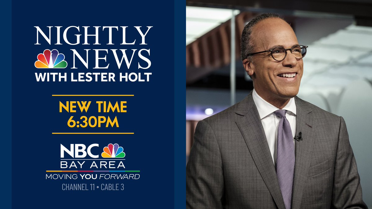 BigadShaban's tweet photo. There's a lot of noise to make sense of nowadays, so we're launching a 7pm newscast to #MoveYouForward.

@NBCNightlyNews w/ Lester Holt moves to 6:30pm.

Another perk of moving forward, rimless glasses are no longer a thing. 👓
Throwback to when I was @LesterHoltNBC's intern. 📺 https://t.co/uZ5UY348mO