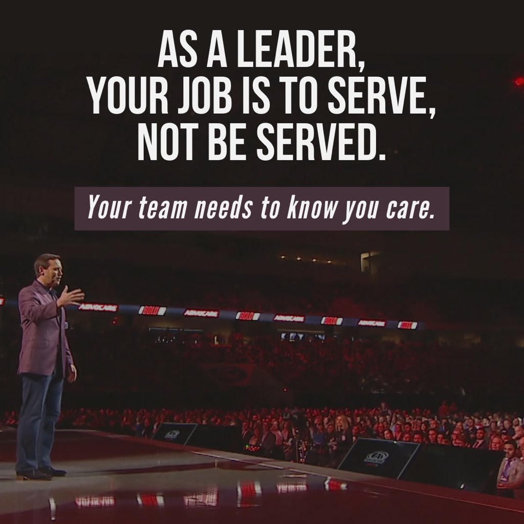 If you want your team to serve, serve them. If you want your people to care, care about them. If you want your team to love their work, love them. If you want your employees to be their best, give them your best.