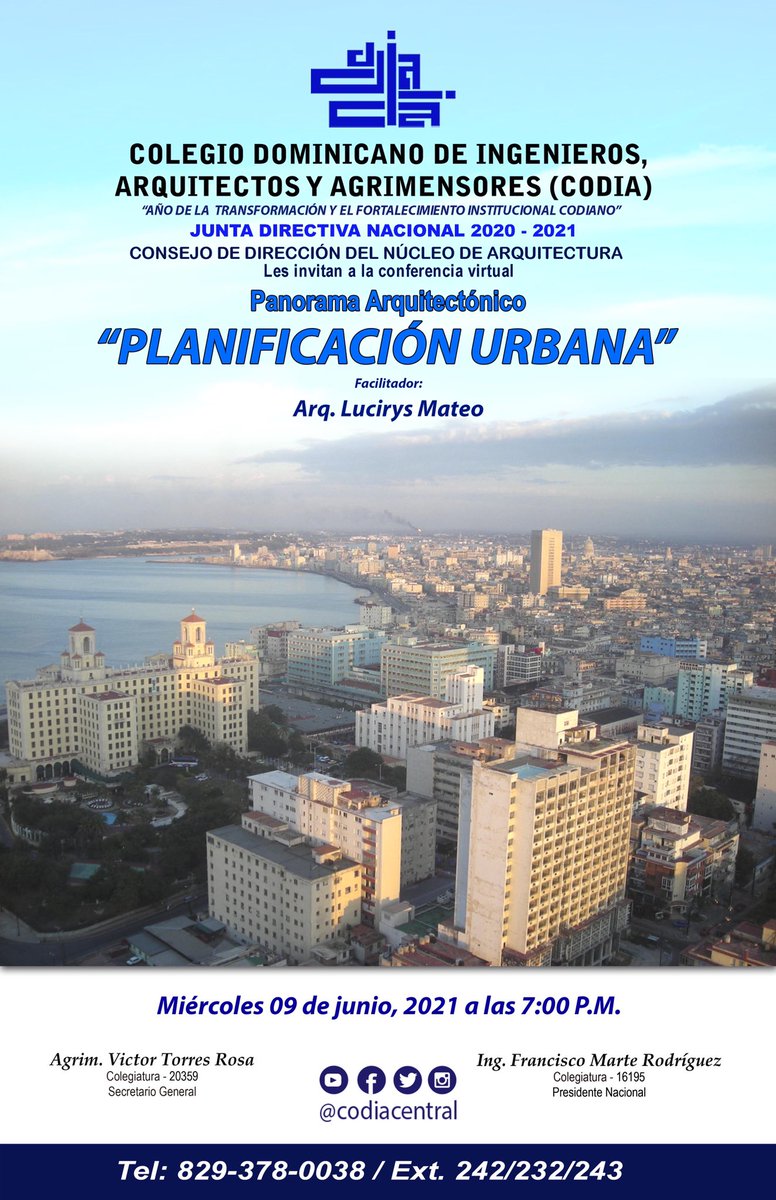 CodiaCentral's tweet photo. Panorama Arquitectónico, Planificación Urbana.#codiard #codiaeducacióncontinuada #codiavirtual https://t.co/qDv9sSM8Ei