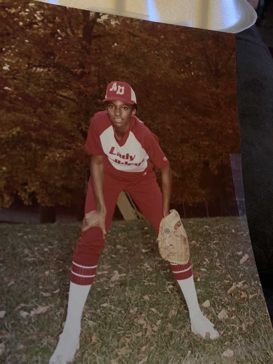 Lioness1908's tweet photo. Although I am known for basketball &amp; track, I was also a good softball player, left fielder (good speed and good throwing arm)!!  Thanks for stirring up memories these past few weeks @2seas__  and for inspiring a new generation of young softball players!! https://t.co/MtwoEwXRQJ