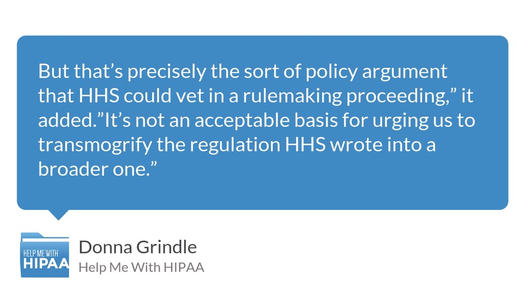 HelpMeWithHIPAA's tweet photo. One cool thing about the ruling is we got to learn a new word!

Read the full article: OCR Enforcement News – Ep 289
▸ https://t.co/GCTkl4QHCk

#HIPAA #Privacy #HHSOCR #SecurityRule #InfoSec https://t.co/cou8skSqyJ