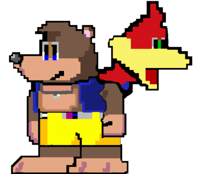JMFH16_'s tweet photo. Banjo was in the ER several hours, but we were able to get his arm re-attached!  Kazooie's beak is still a little swollen from surgery... #BanjoKazooie #GoodNews #Rare #RareReplay #Microsoft #SMM2Art #SMM2 https://t.co/ThM58719e3