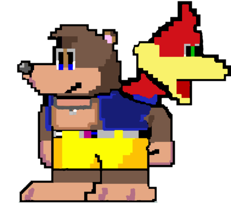 JMFH16_'s tweet photo. Banjo was in the ER several hours, but we were able to get his arm re-attached!  Kazooie's beak is still a little swollen from surgery... #BanjoKazooie #GoodNews #Rare #RareReplay #Microsoft #SMM2Art #SMM2 https://t.co/ThM58719e3