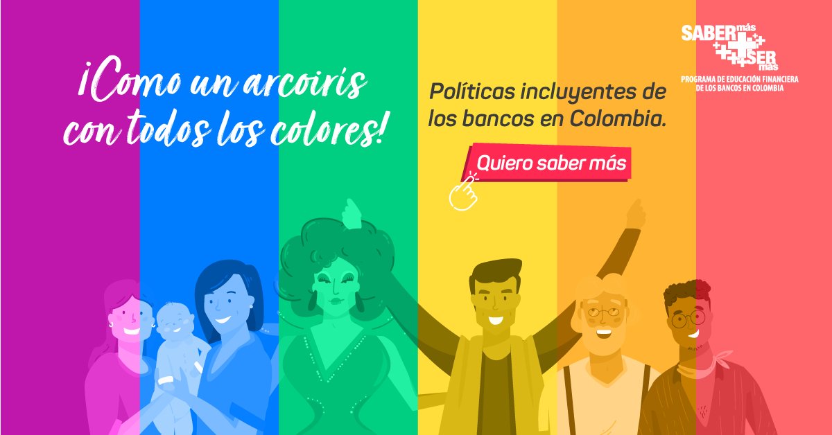 SaberMasSerMas's tweet image. Aquí 👉 cutt.ly/ynWO2hr  una banca para todos los colombianos. #BancaLGBTI 😍